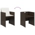 Set comedor de jardín 5 piezas y cojines ratán sintético