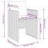 Set comedor de jardín 5 pzas cojines ratán sintético gris