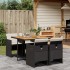 Set de muebles jardín 5 pzas con cojines ratán sintético