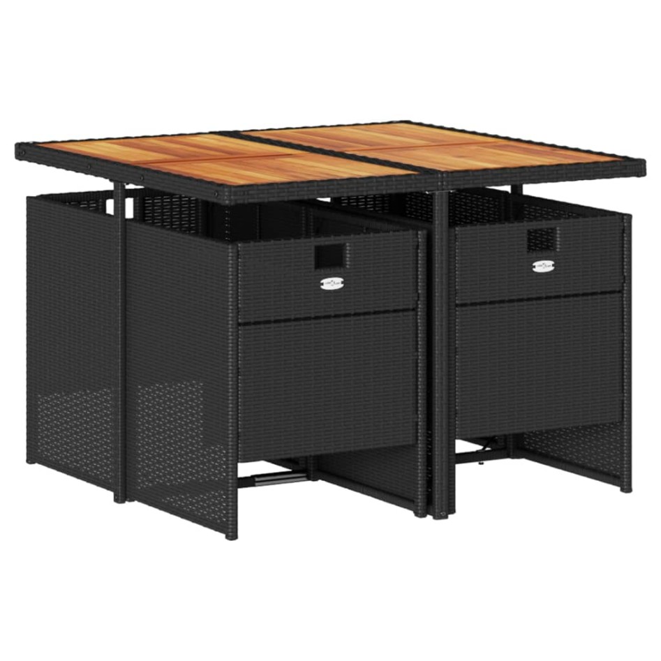 Set de muebles jardín 5 pzas con cojines ratán sintético