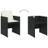 Set de muebles jardín 5 pzas con cojines ratán sintético