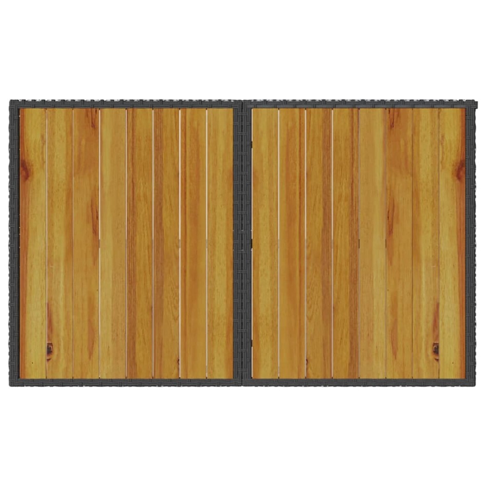 Set comedor de jardín 2 pzas con cojines ratán sintético