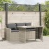 Set comedor jardín y cojines 2 pzas ratán sintético gris