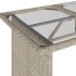 Set comedor jardín y cojines 2 pzas ratán sintético gris