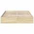 Cama con cajones madera ingeniería roble Sonoma 160x200