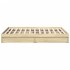Cama con cajones madera ingeniería roble Sonoma 160x200