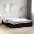 Estructura cama con cajones madera ingeniería negra 150x200