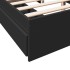 Estructura cama con cajones madera ingeniería negra 150x200