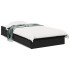 Cama con cajones madera de ingeniería negra 90x200