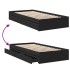 Cama con cajones madera de ingeniería negra 90x200