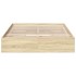 Cama con cajones madera ingeniería roble Sonoma 140x190