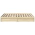 Cama con cajones madera ingeniería roble Sonoma 140x190