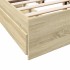 Cama con cajones madera ingeniería roble Sonoma 140x190