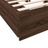 Cama con cajones madera de ingeniería marrón roble 140x190