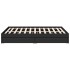 Cama con cajones madera de ingeniería negro 135x190