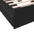 Cama con cajones madera de ingeniería negro 135x190