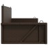 Banco columpio de ratán sintético marrón 119x56x48