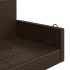 Banco columpio de ratán sintético marrón 119x56x48