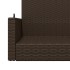 Banco columpio de ratán sintético marrón 119x56x48