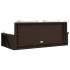 Banco columpio con cojines ratán sintético marrón 119x56x48