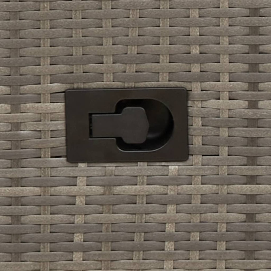 Sofá de jardín reclinable de 2 plazas con mesa ratán PE