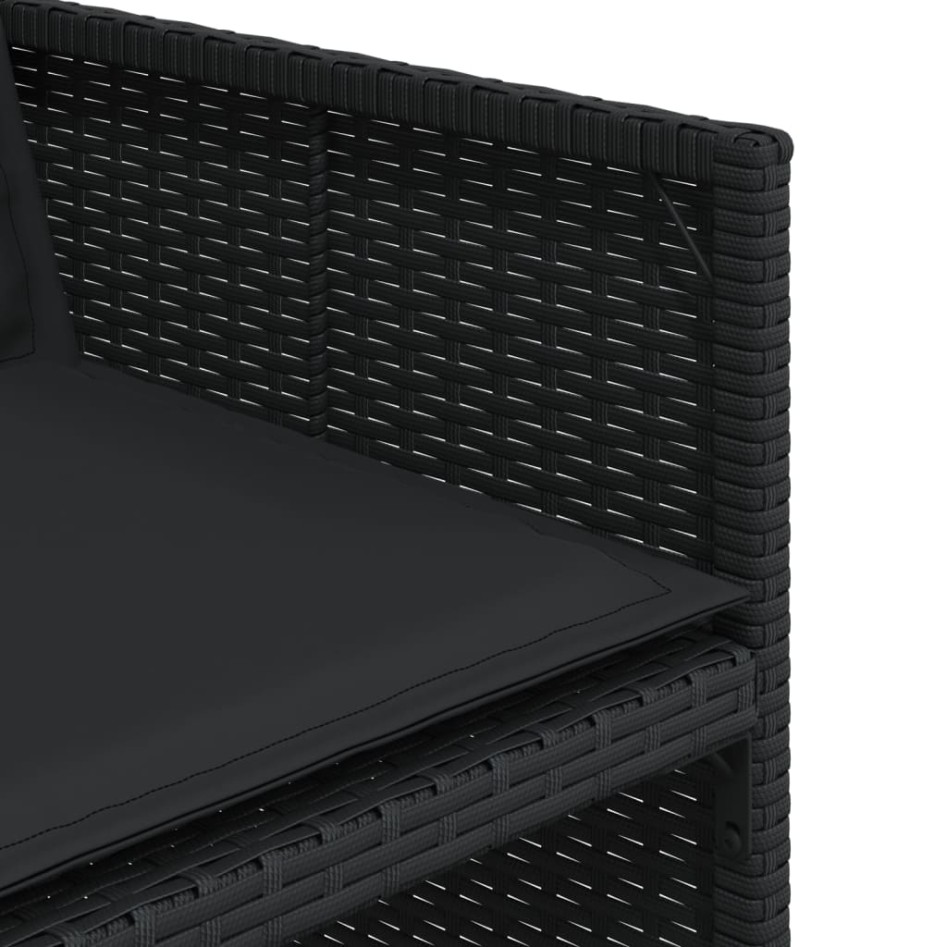 Set de comedor de jardín 9 pzas y cojines ratán sintético