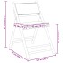 Sillas de bistró plegables con cojines 2 uds bambú blanco