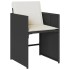 Set de muebles jardín 5 pzas con cojines ratán sintético