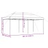 Tienda de fiesta plegable Pop-Up taupe 580x292x315