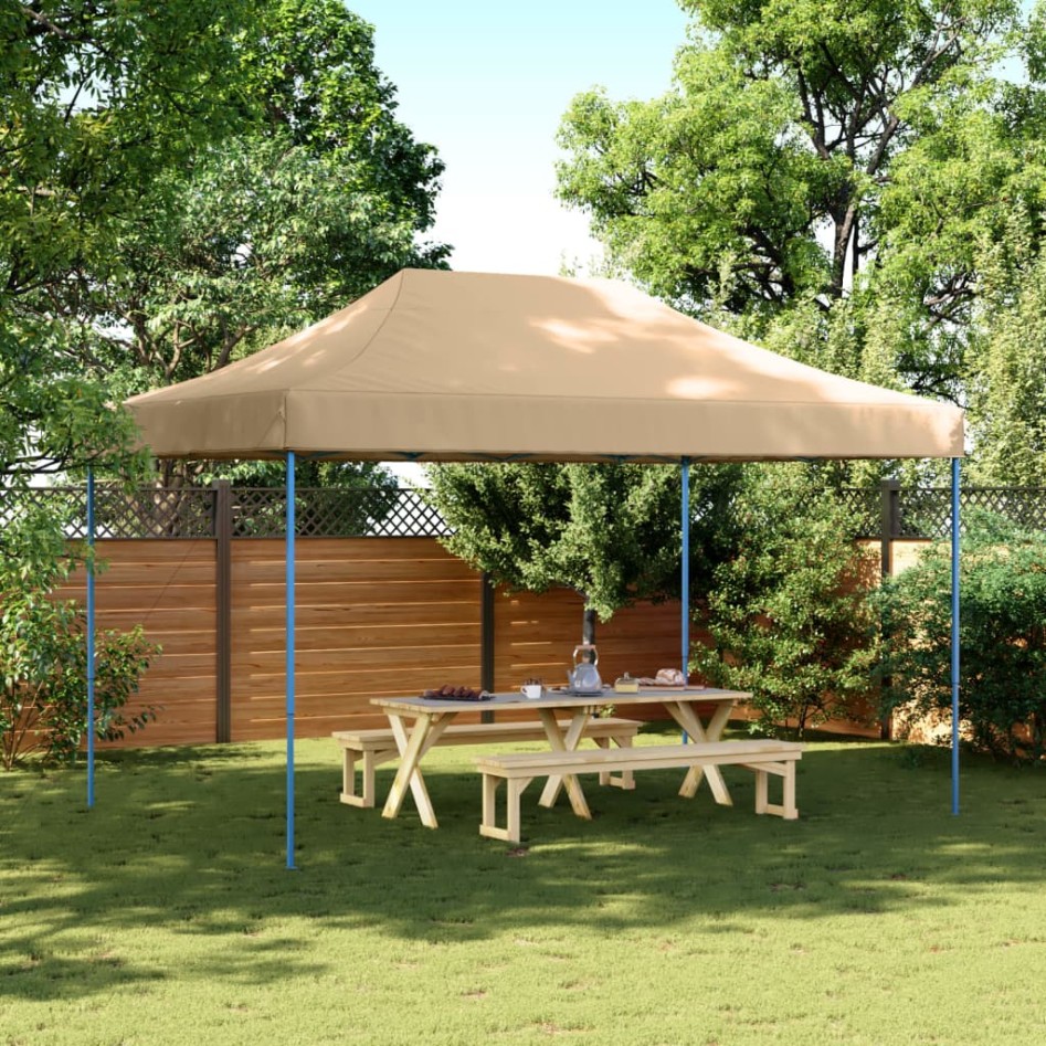 Tienda de fiesta plegable Pop-Up beige 440x292x315