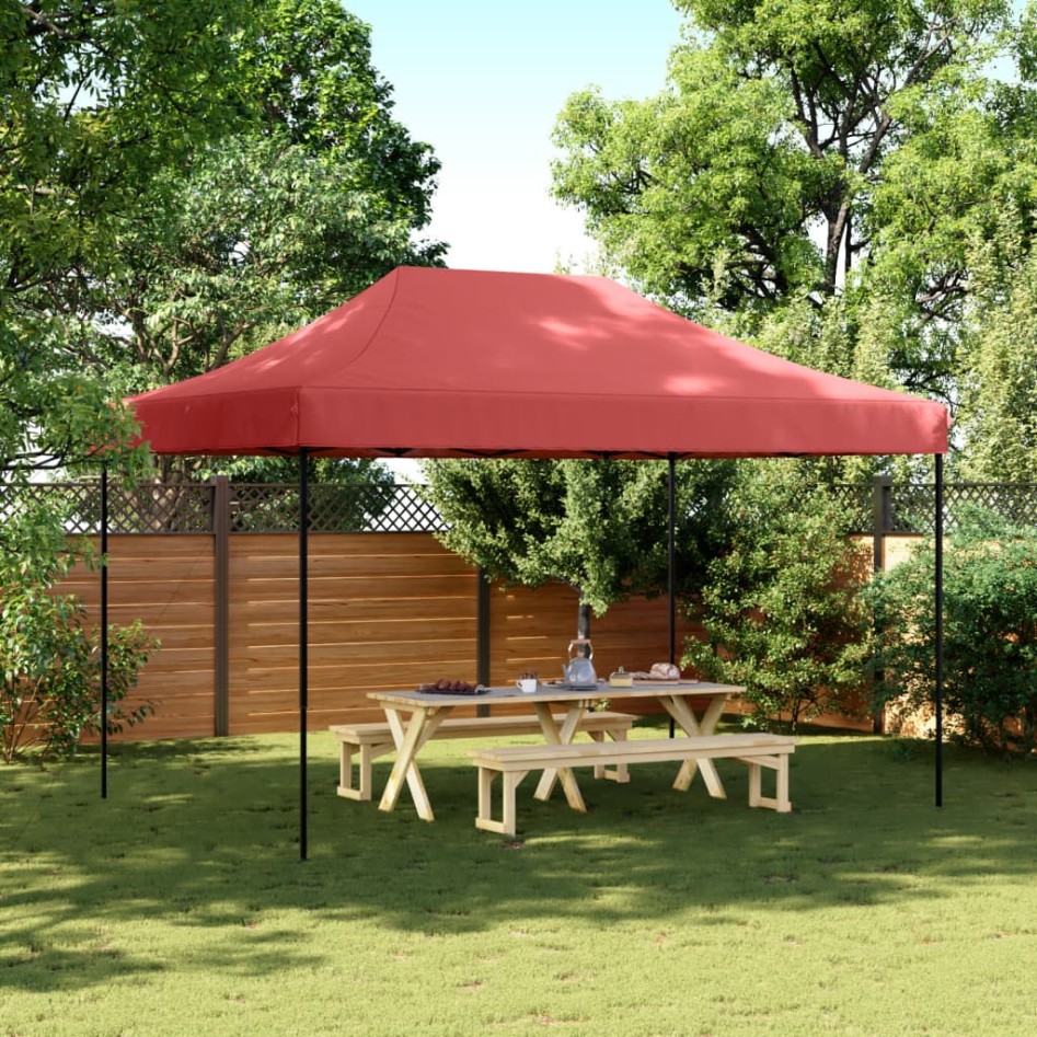 Tienda de fiesta plegable Pop-Up burdeos 410x279x315