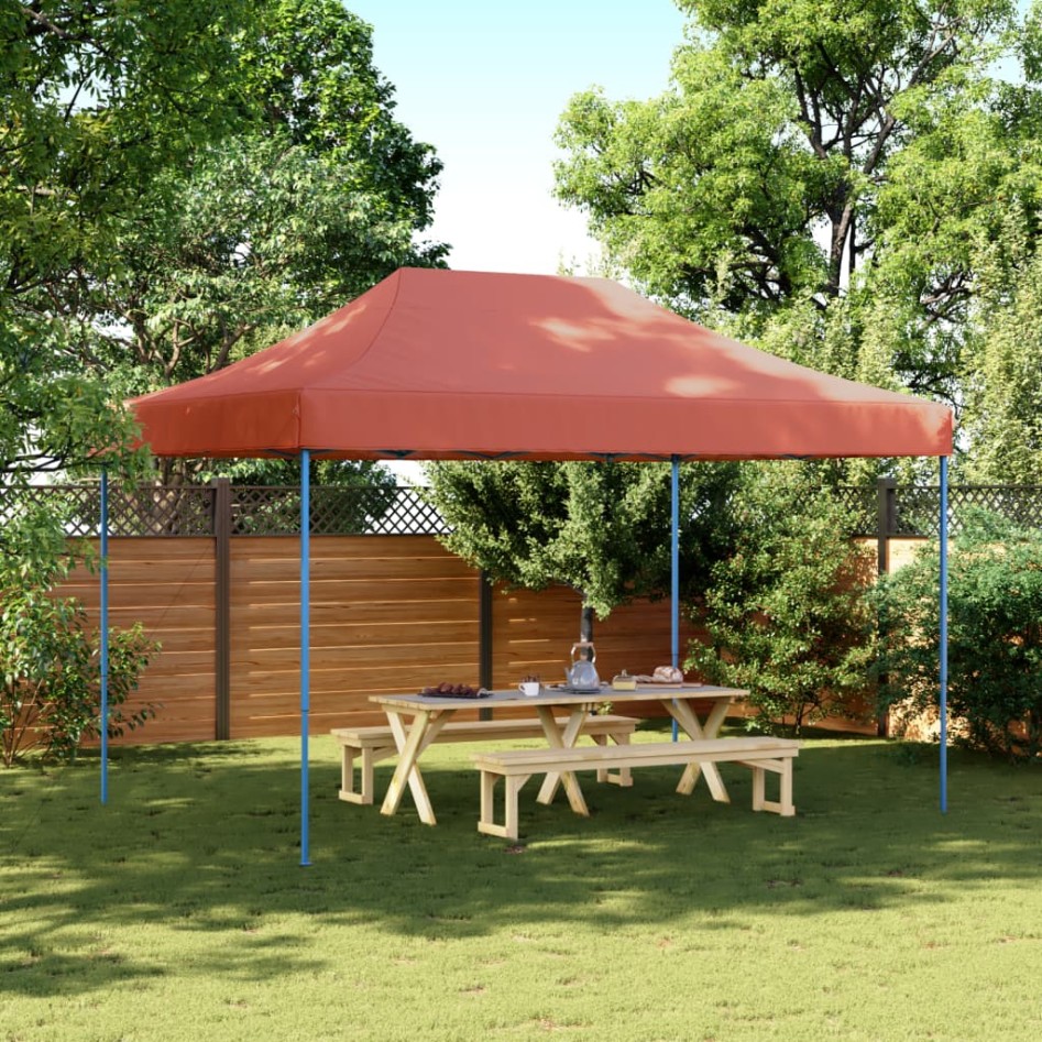 Tienda de fiesta plegable Pop-Up terracota 410x279x315