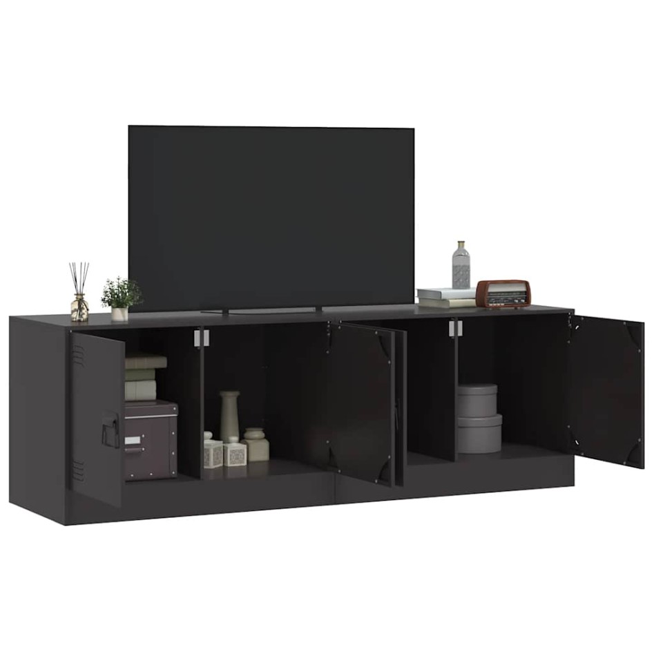 Muebles para TV 2 unidades acero negro 67x39x44