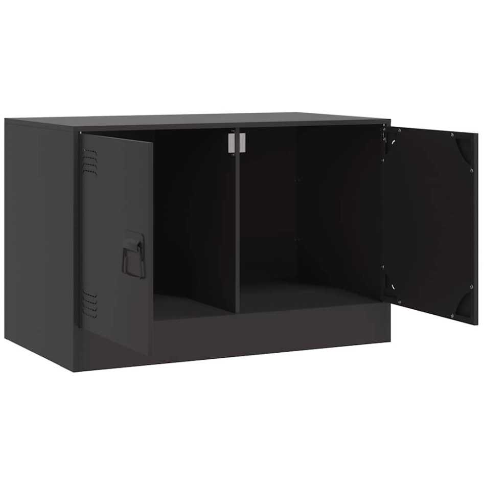 Muebles para TV 2 unidades acero negro 67x39x44