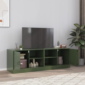 Muebles para TV 2 unidades acero verde oliva 67x39x44