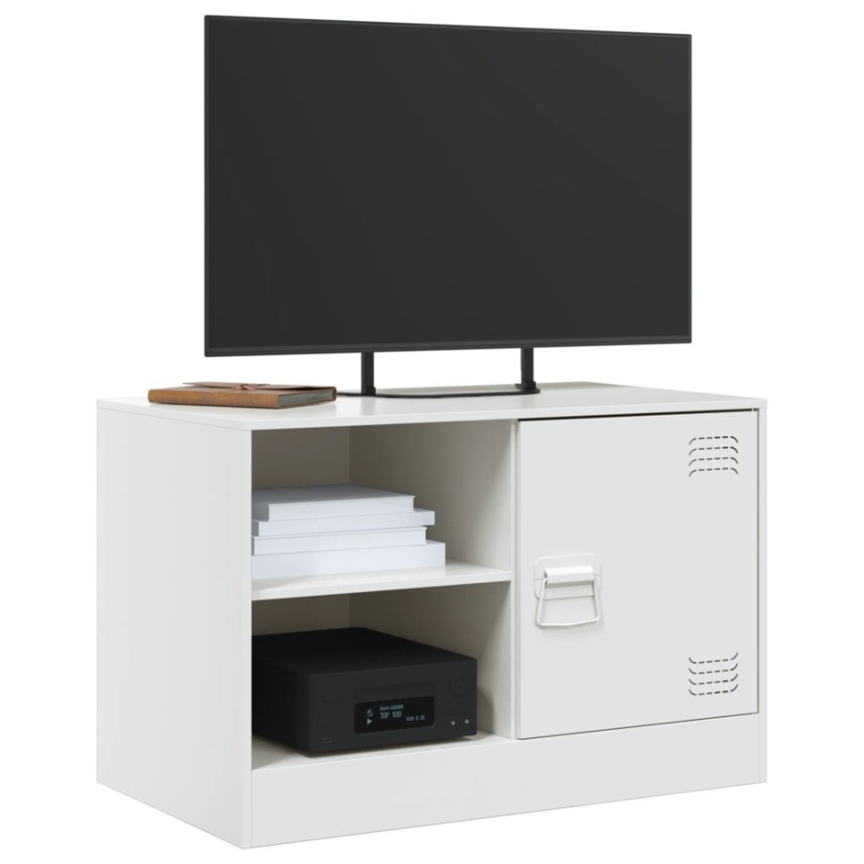 Muebles para TV 2 unidades acero blanco 67x39x44