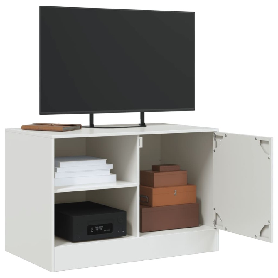 Muebles para TV 2 unidades acero blanco 67x39x44