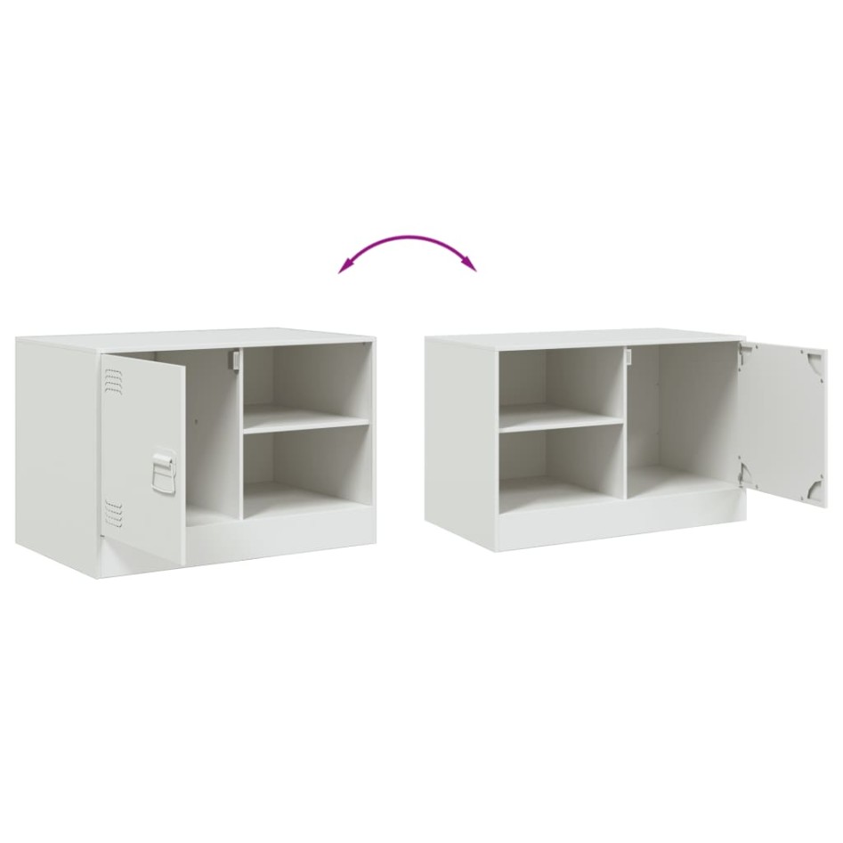 Muebles para TV 2 unidades acero blanco 67x39x44