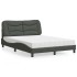 Cama con colchón tela gris oscuro 120x200