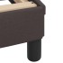 Cama con colchón tela marrón oscuro 120x200