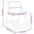 Sillas de bistró plegables con cojines 4 uds bambú blanco