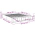 Estructura de cama madera de ingeniería gris Sonoma 200x200