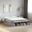 Estructura de cama madera de ingeniería gris hormigón 160x200cm