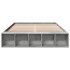 Estructura de cama madera de ingeniería gris hormigón