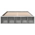Estructura de cama madera de ingeniería gris hormigón