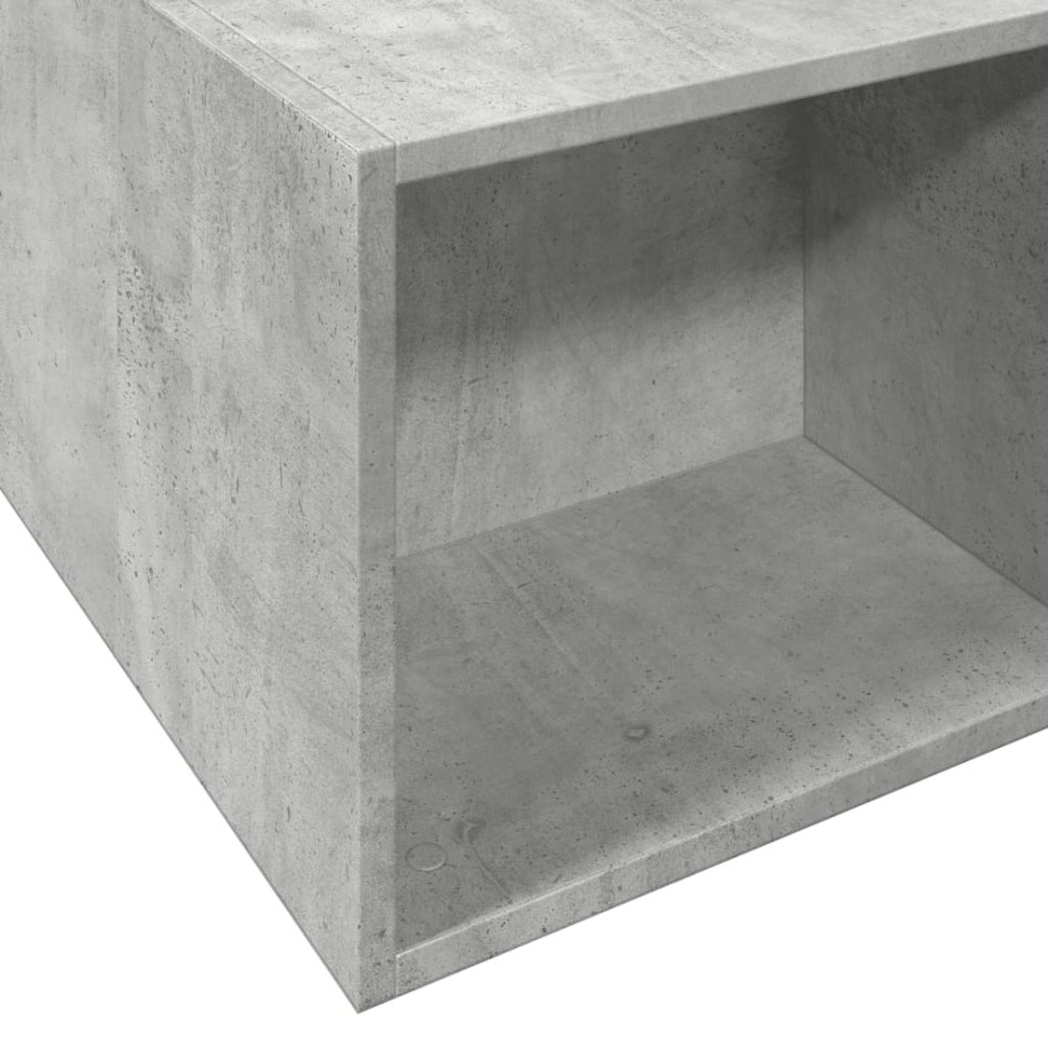 Estructura de cama madera de ingeniería gris hormigón