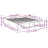 Estructura de cama madera de ingeniería gris hormigón