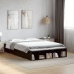 Estructura de cama madera de ingeniería negra 120x200 cm