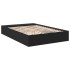 Estructura de cama madera de ingeniería negra 120x200