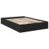 Estructura de cama madera de ingeniería negra 135x190